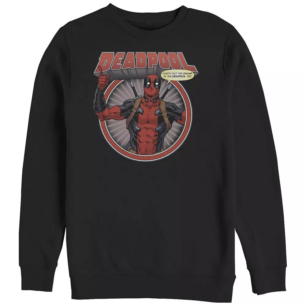 Big & Tall Marvel Deadpool Check Out The Chump In The Deadpool Graphic Fleece, Men's, Size: 4XB, Black Product Image