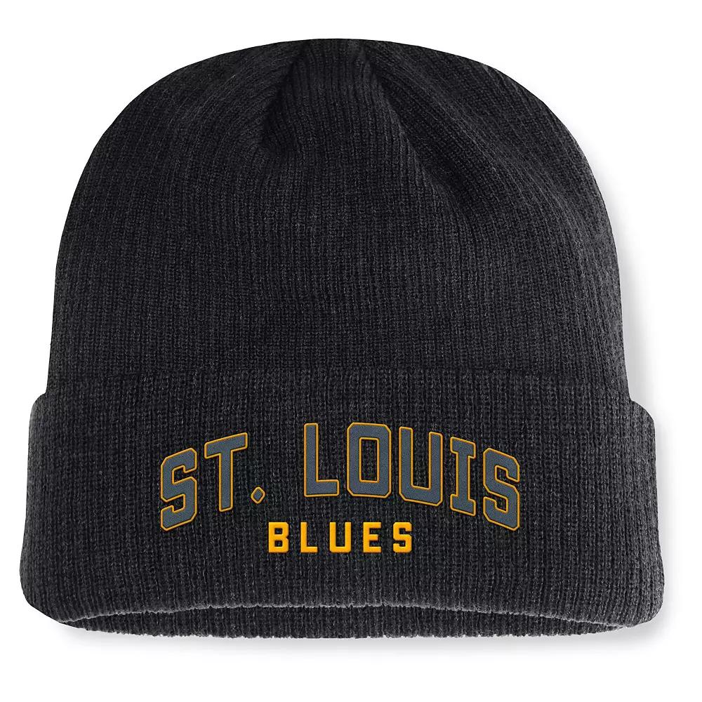 Men's Fanatics Black St. Louis Blues Andee Cuffed Beanie Product Image