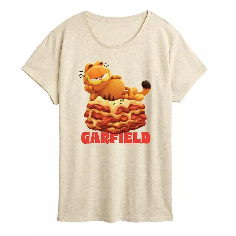 Plus The Garfield Movie On Lasagna Graphic Tee, Womens Product Image