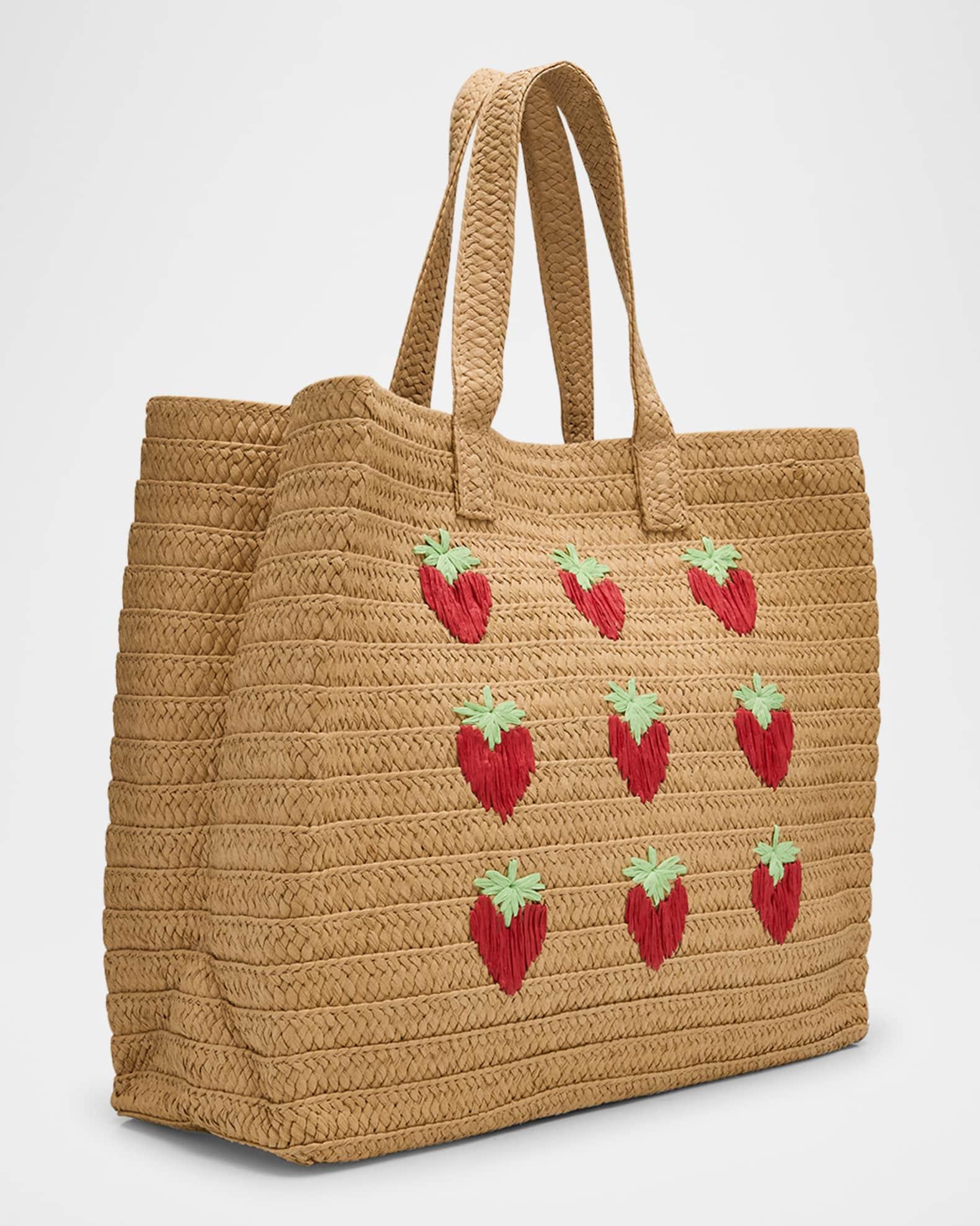 Strawberry Straw Tote Bag Product Image