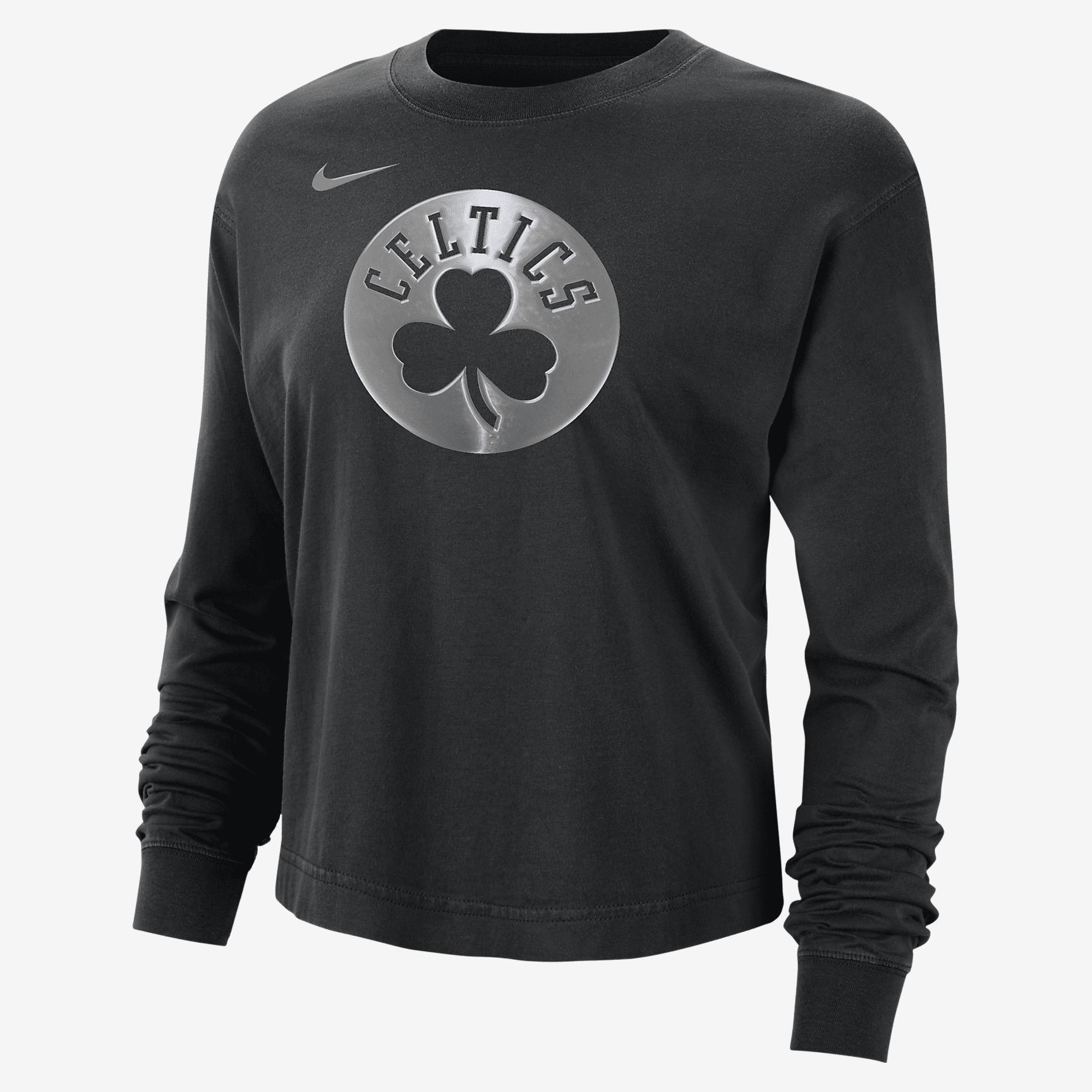 Boston Celtics Courtside Women's Nike NBA Shine Boxy Long-Sleeve T-Shirt Product Image