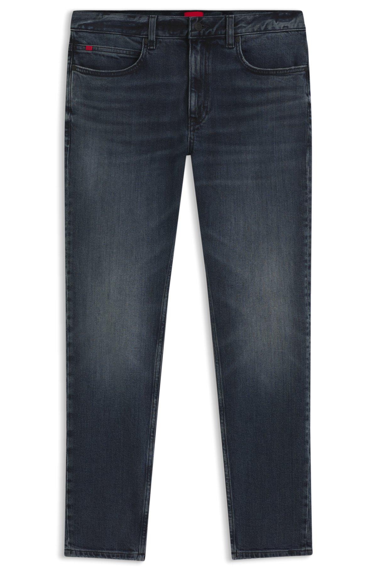 Extra-slim-fit jeans in mid-blue stretch denim Product Image