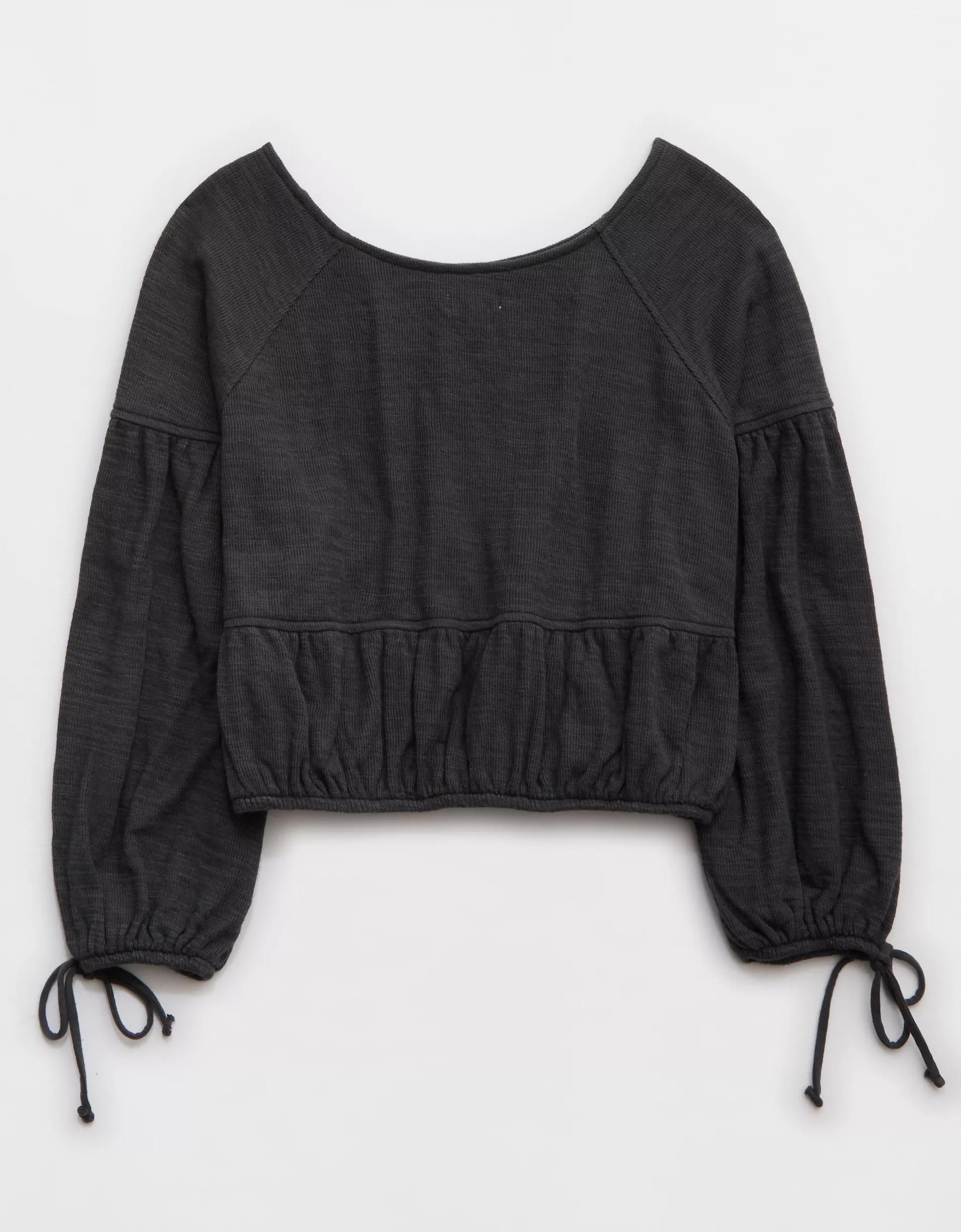 Aerie Endless Summer Cropped Sweatshirt Product Image