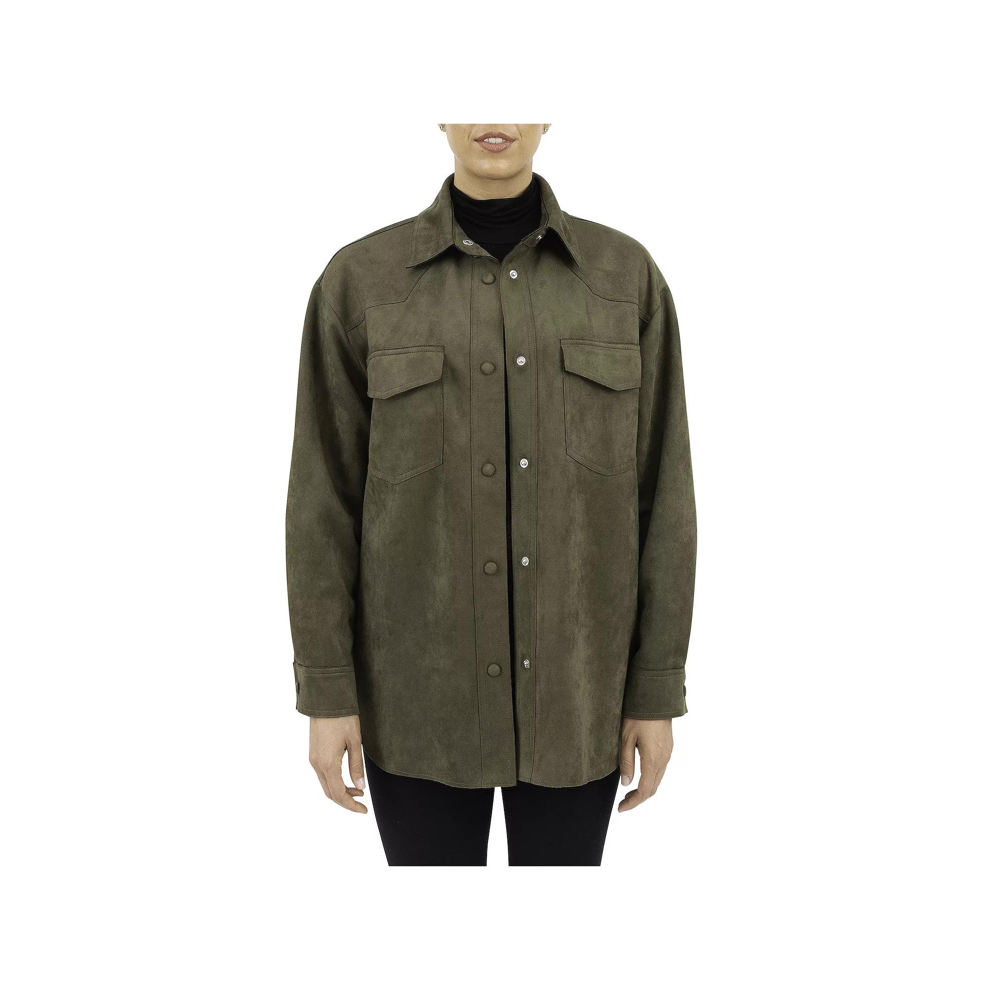 Women's Fleet Street Faux-Suede Shacket,  Product Image