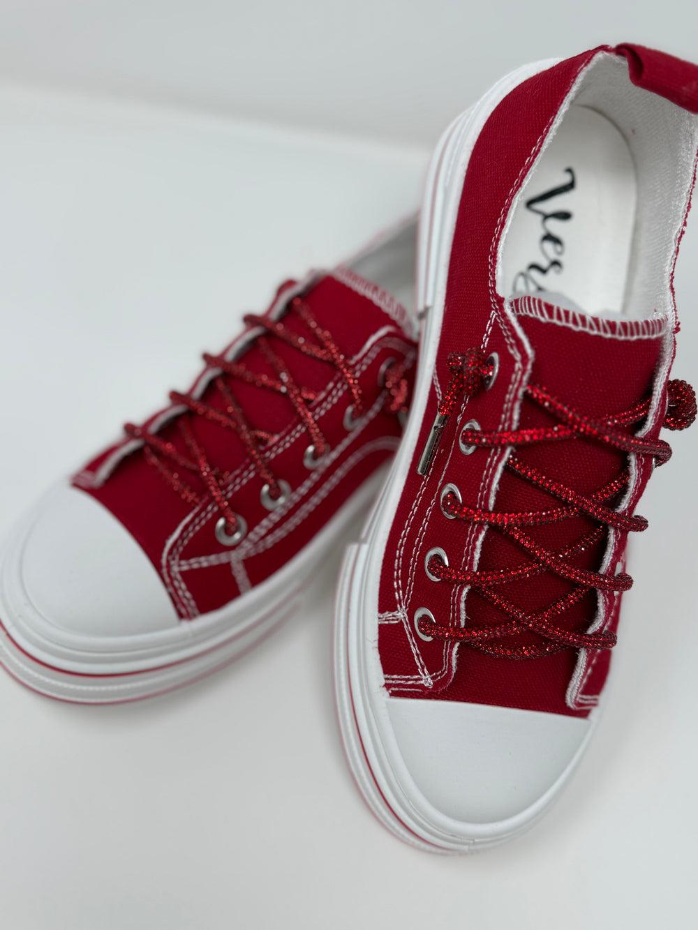 Very G Red Aman Sparkle Sneakers Product Image