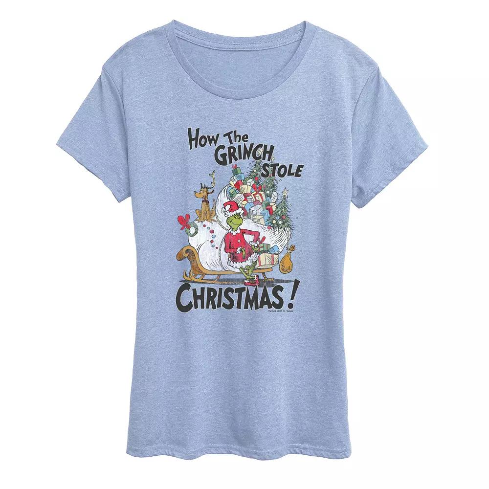Women's Dr. Seuss How The Grinch Stole Christmas! Distressed Graphic Tee,  Product Image