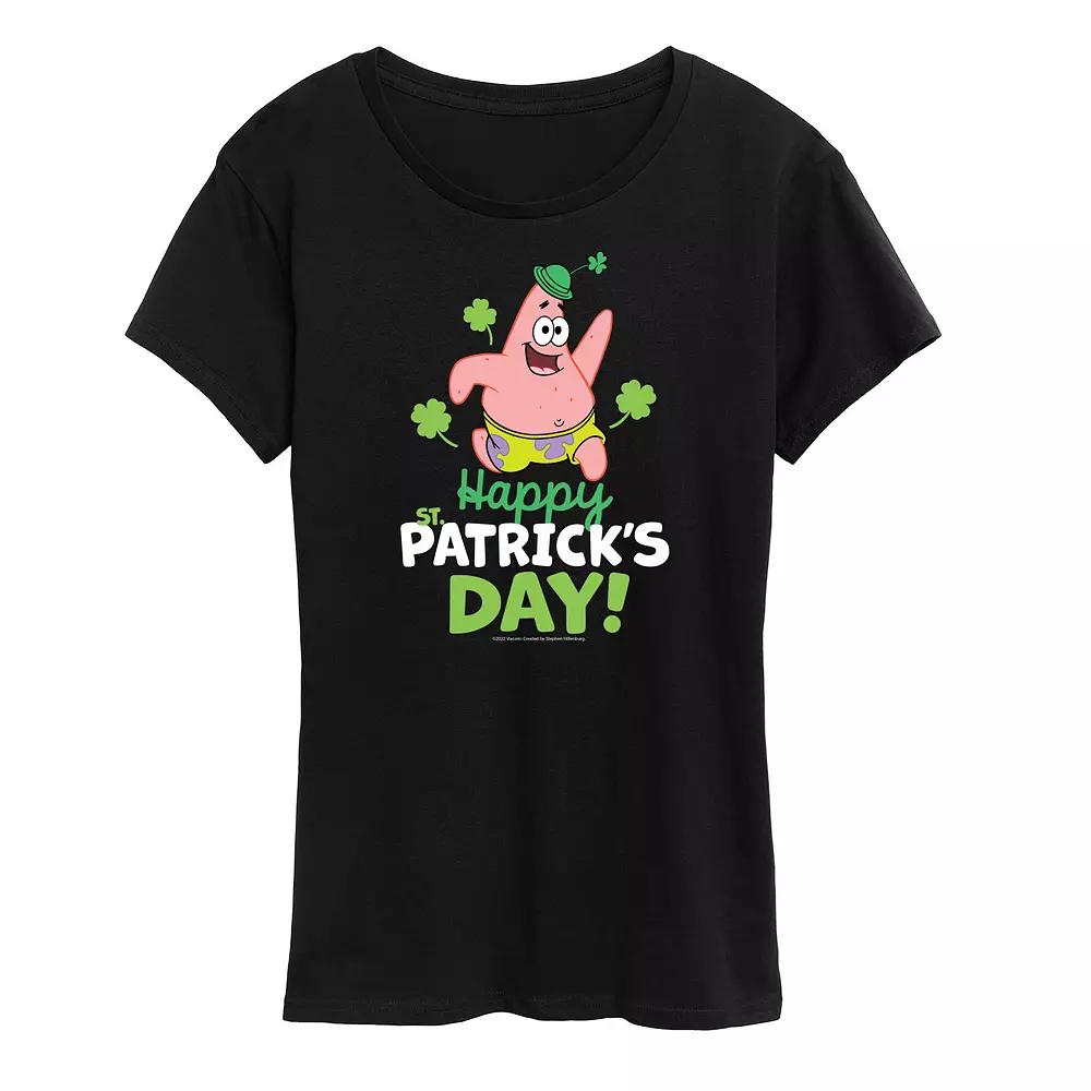 Women's SpongeBob SquarePants Happy St. Patrick's Day Graphic Tee,  Product Image