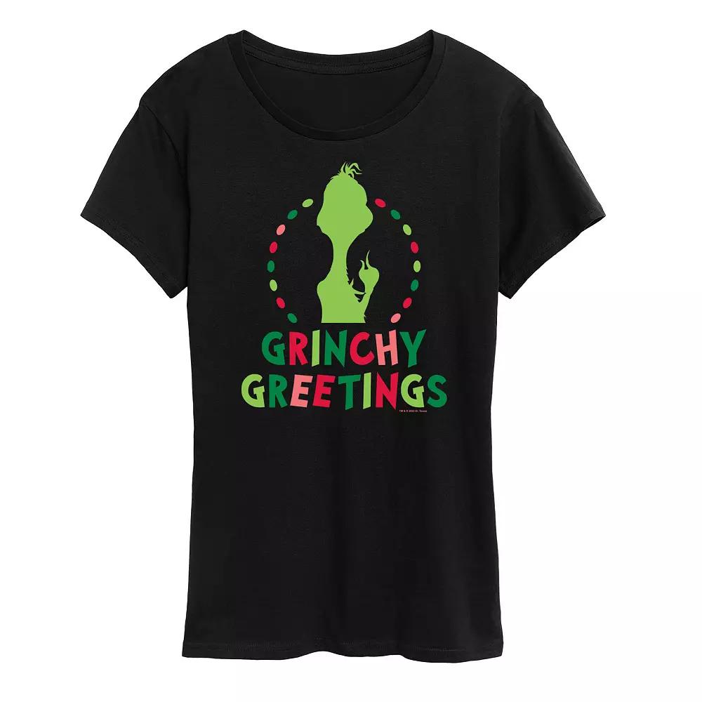 Women's Dr. Seuss The Grinch Grinchy Greetings Graphic Tee, Girl's,  Product Image