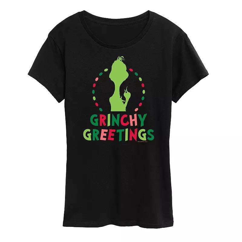 Women's Dr. Seuss The Grinch Grinchy Greetings Graphic Tee, Girl's,  Product Image