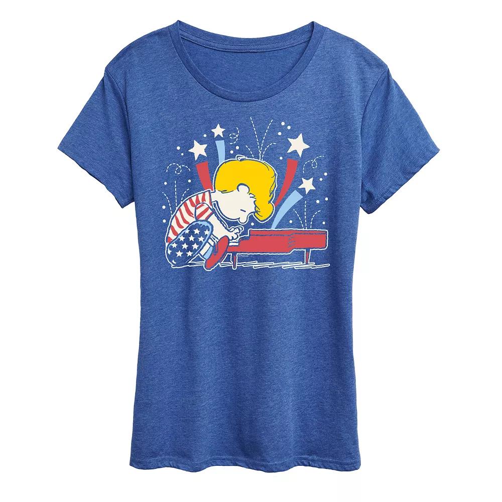 Women's Peanuts Schroeder Americana Graphic Tee,  Product Image