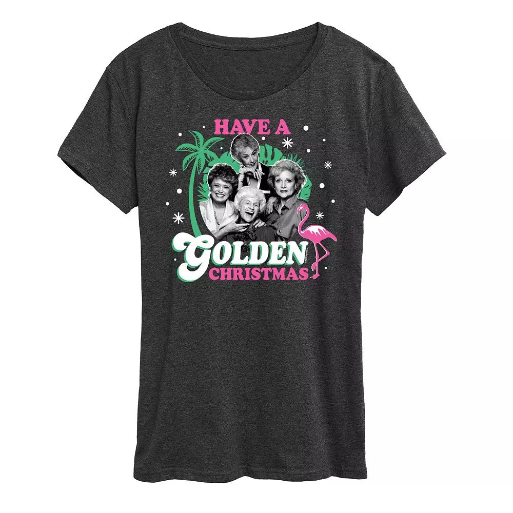Women's Golden Girls Golden Christmas Graphic Tee, Girl's,  Product Image