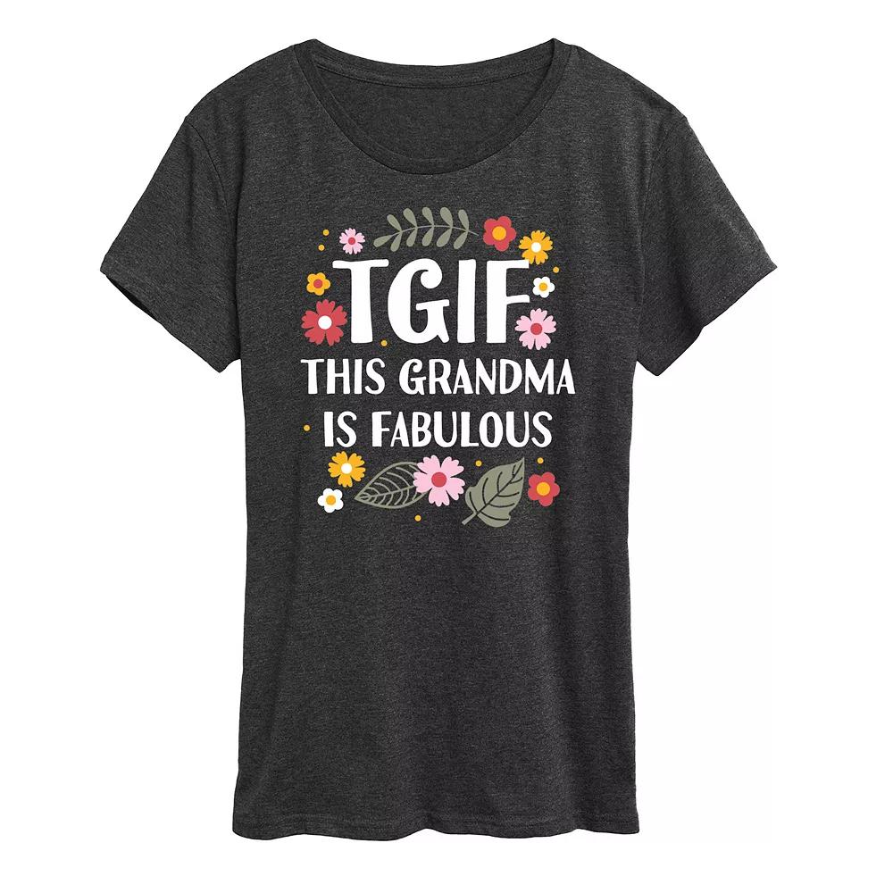 Women's TGIF This Grandma Is Fab Graphic Tee,  Product Image