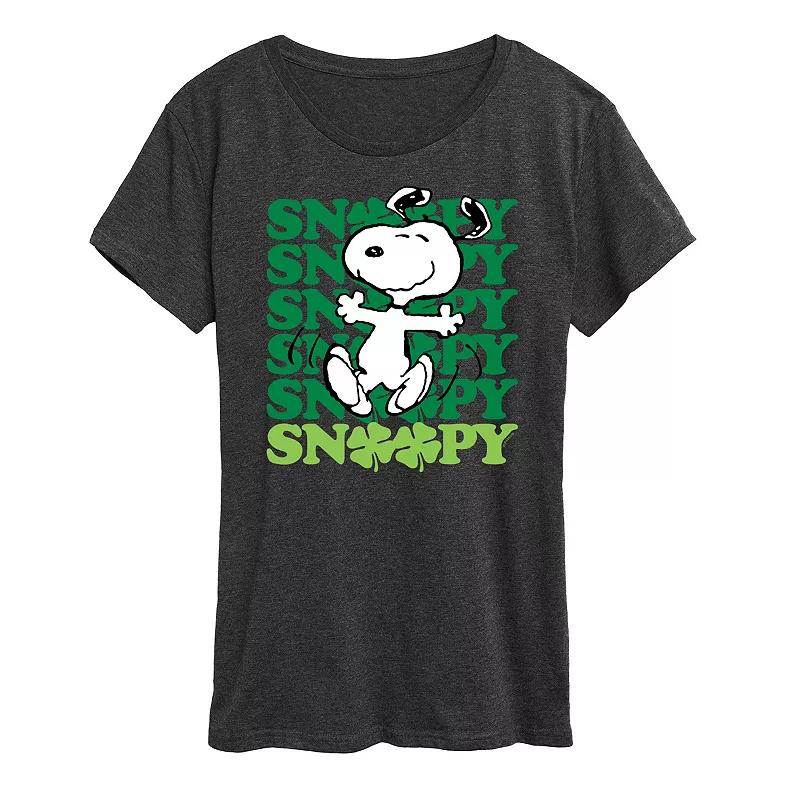 Women's Peanuts Snoopy Clover Dance Graphic Tee,  Product Image