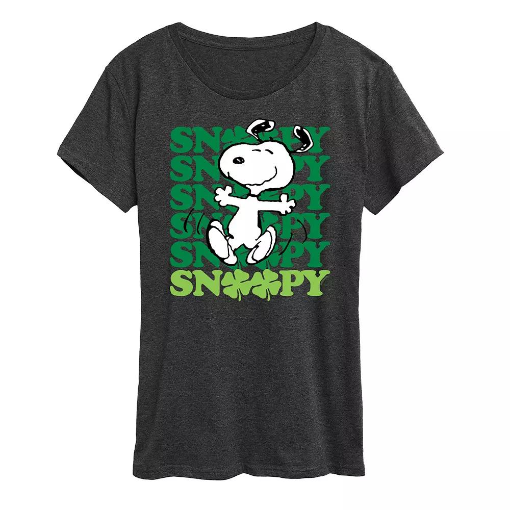 Women's Peanuts Snoopy Clover Dance Graphic Tee,  Product Image