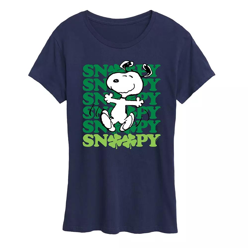 Women's Peanuts Snoopy Clover Dance Graphic Tee,  Product Image