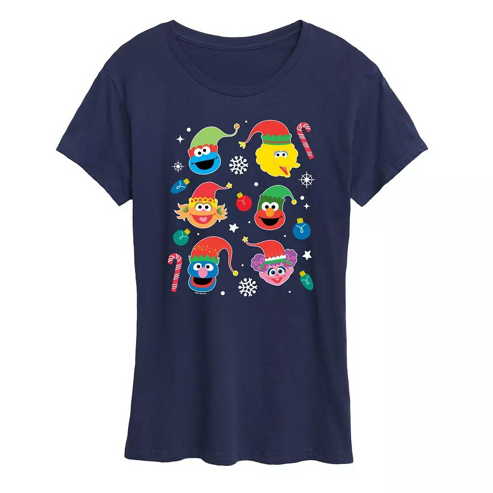 Women's Sesame Street Holiday Icons Graphic Tee, Girl's,  Product Image