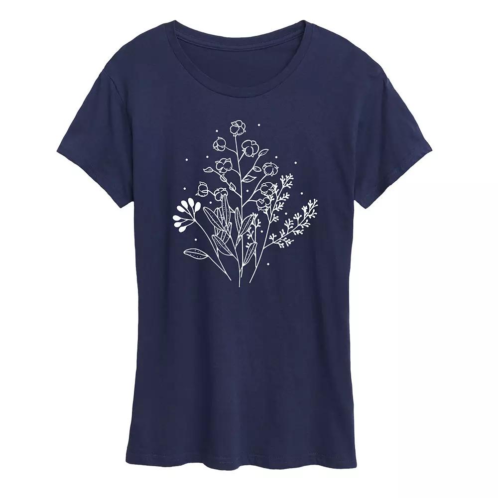 Women's Fall Flowers Graphic Tee,  Product Image