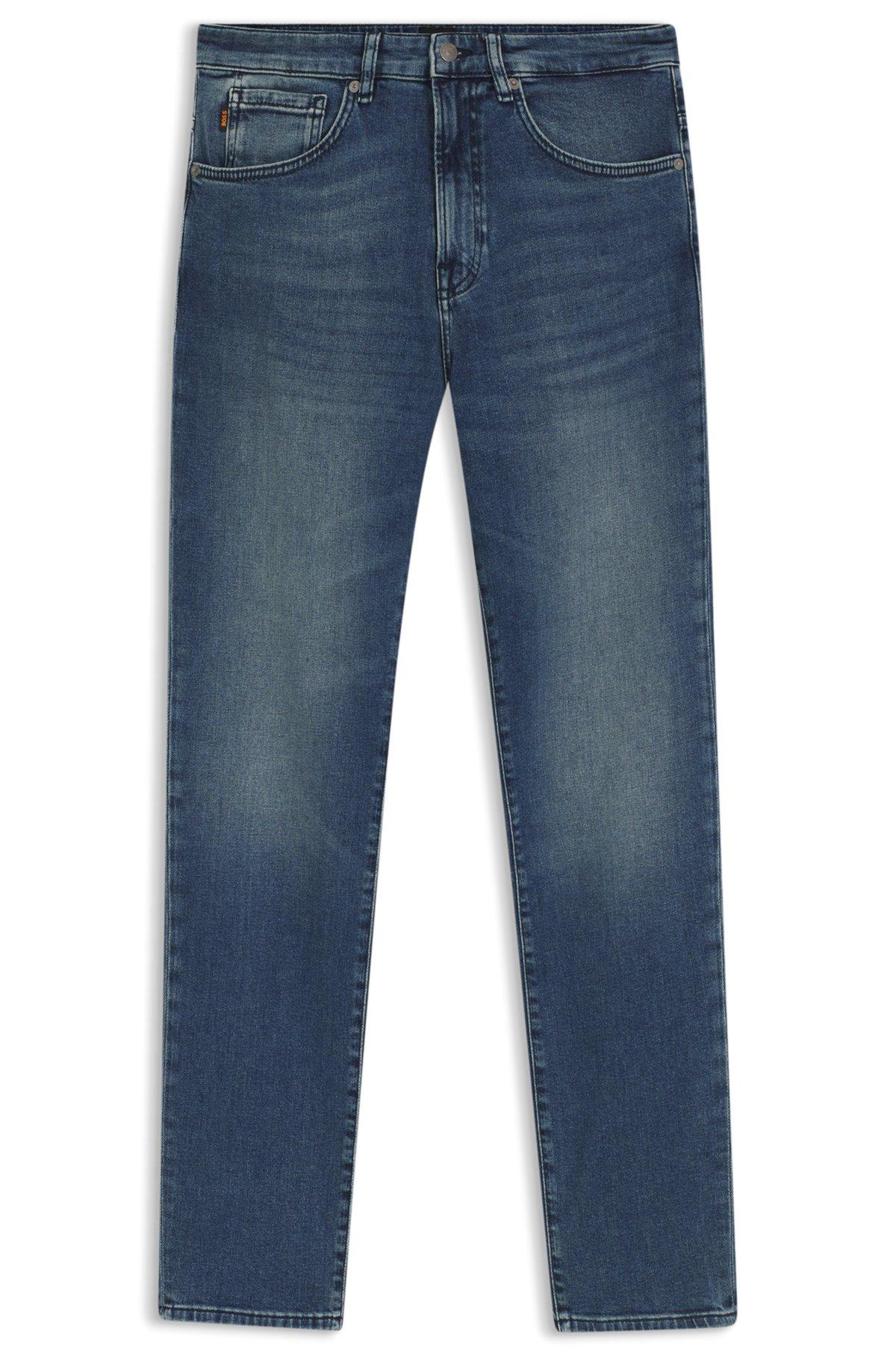 Maine Pure-blue regular-fit jeans in comfort-stretch denim Product Image