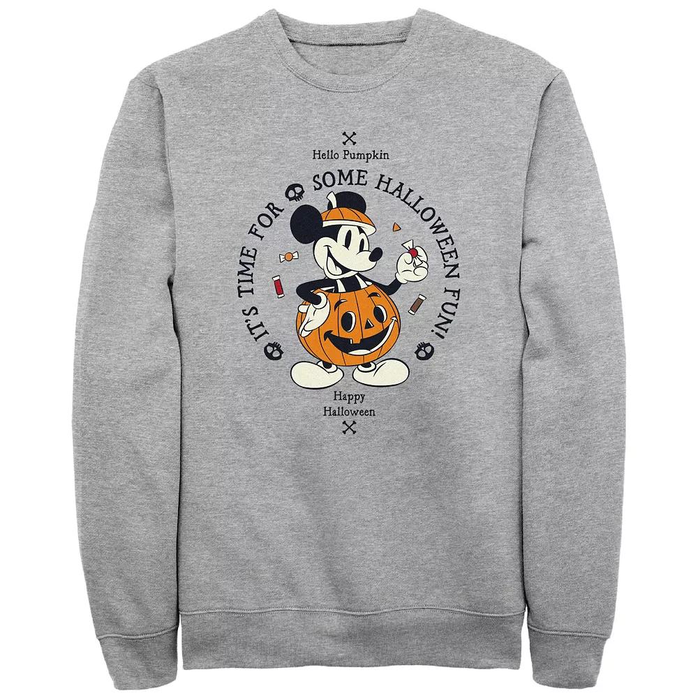 Disney's Mickey Mouse Men's Classic Halloween It's Time For Some Fun Jack-o'-lantern Fleece,  Product Image