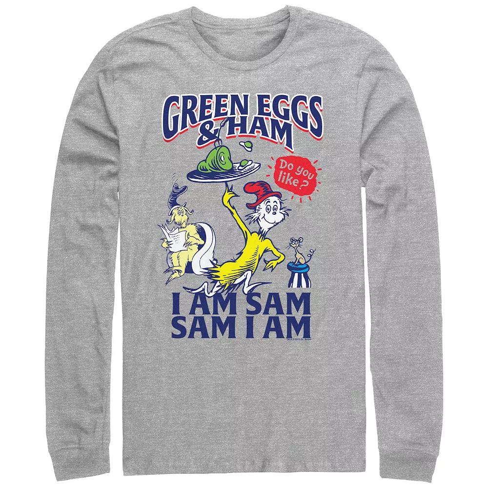 Men's Dr. Seuss Green Eggs And Ham Do you Like Them? Long Sleeve Graphic Tee,  Product Image