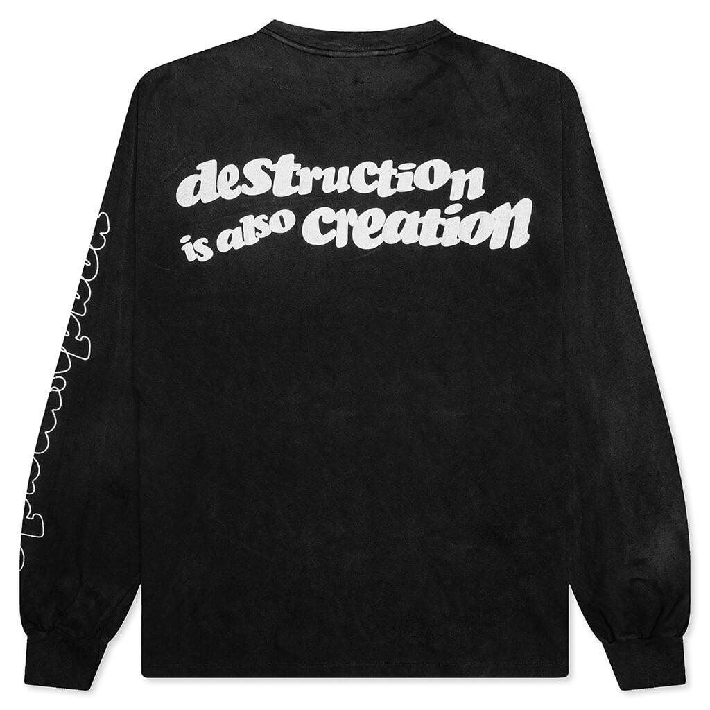 L/S T-Shirt Destruction - Black Male Product Image