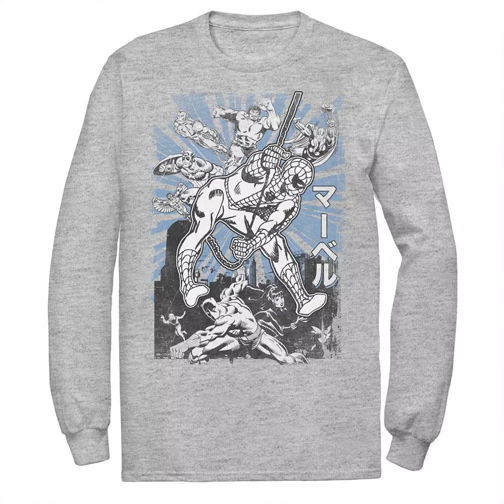 Men's Marvel Avengers Kanji Group Shot Spider-Man Tee,  Product Image