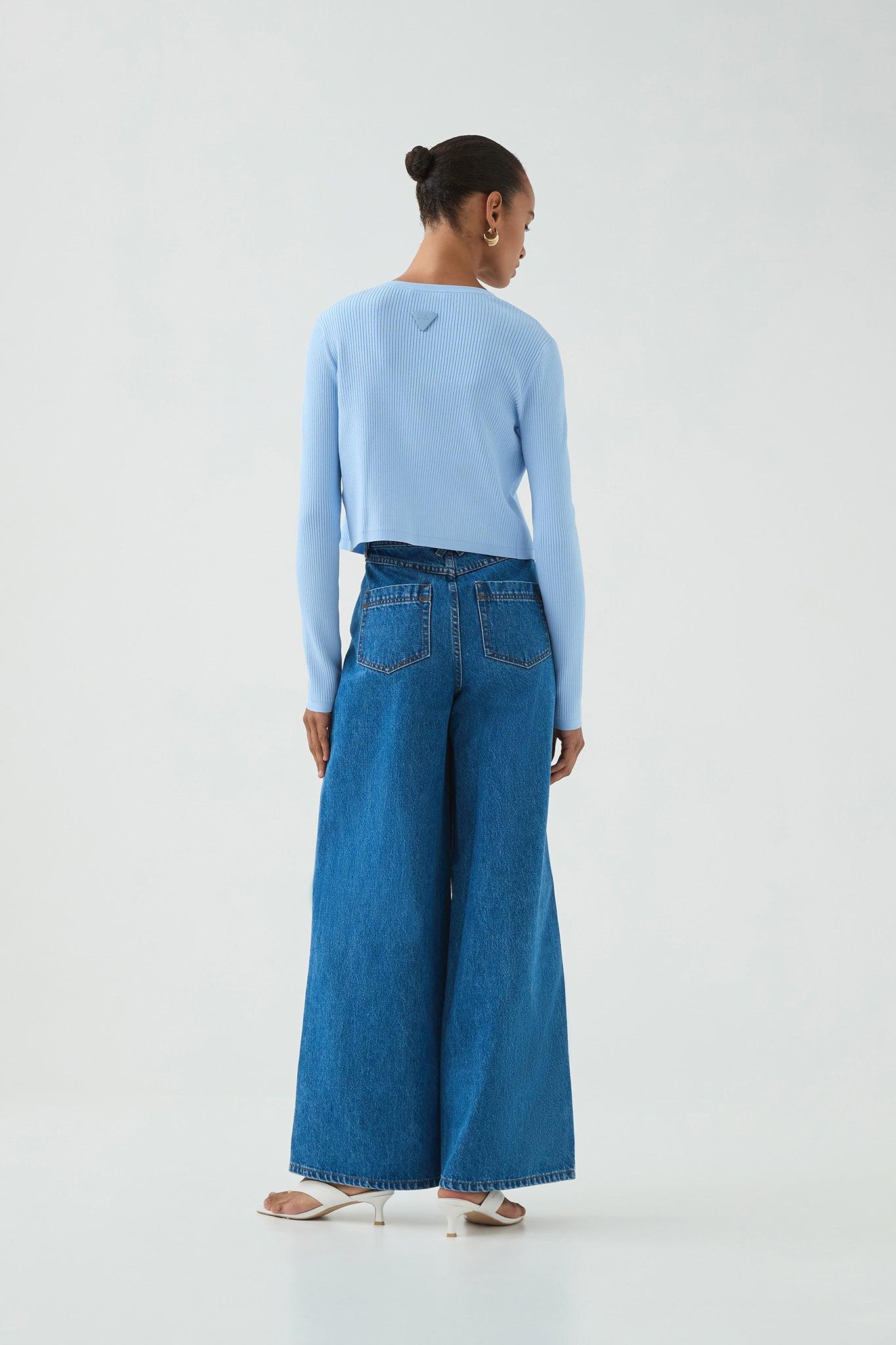 Deia Cropped Knit Cardigan Product Image