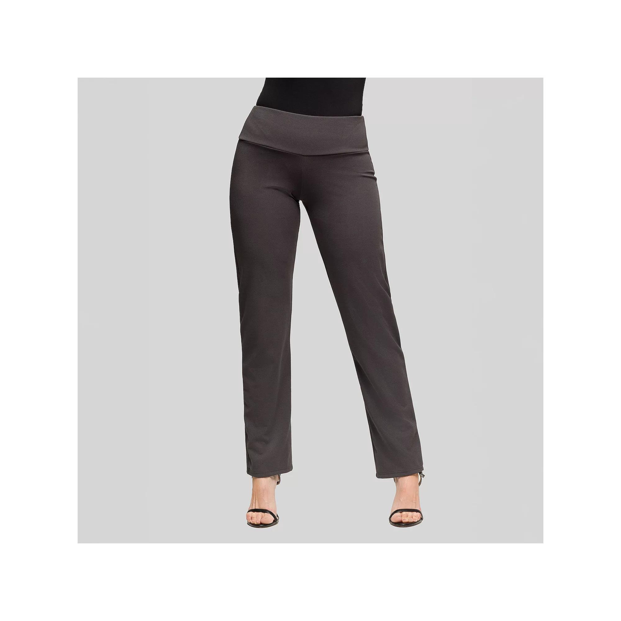 Women's 24Seven Comfort Apparel High Waist Stretch Dress Pants,  Product Image