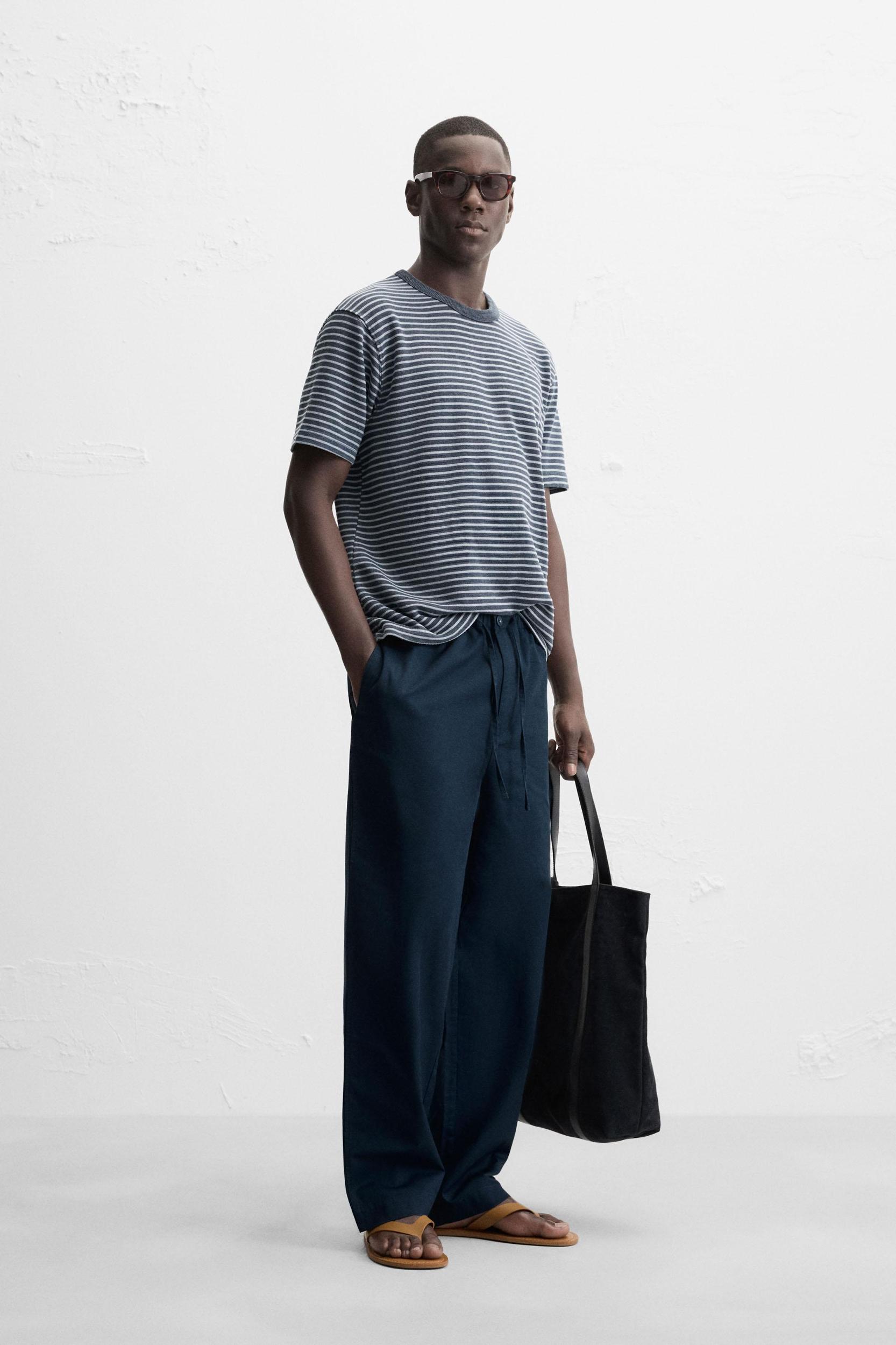 RELAXED STRAIGHT FIT PANTS Product Image