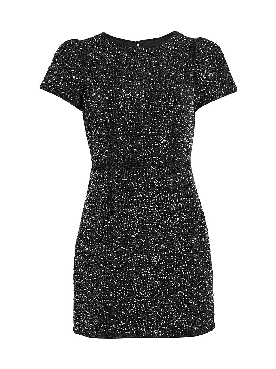 Womens Rowen Beaded Tweed Minidress Product Image