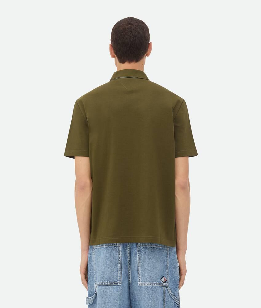 Men's Pima Cotton Jersey Polo in Olive oil Product Image