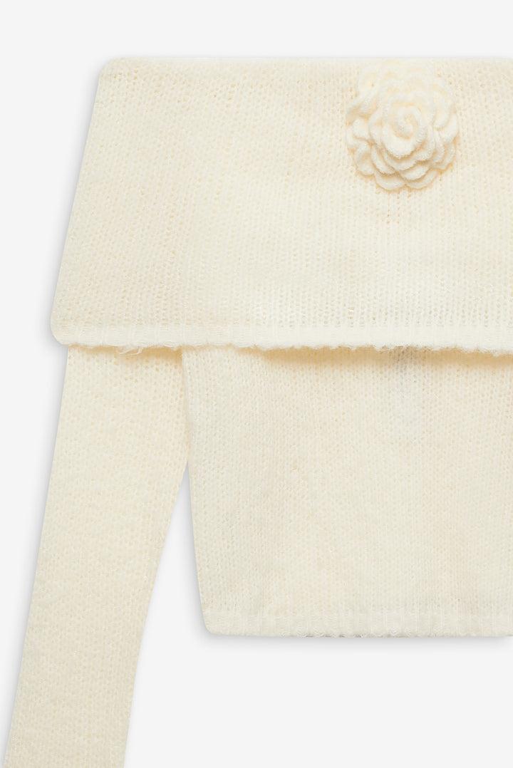 Aspen Knit Top — Cream Product Image