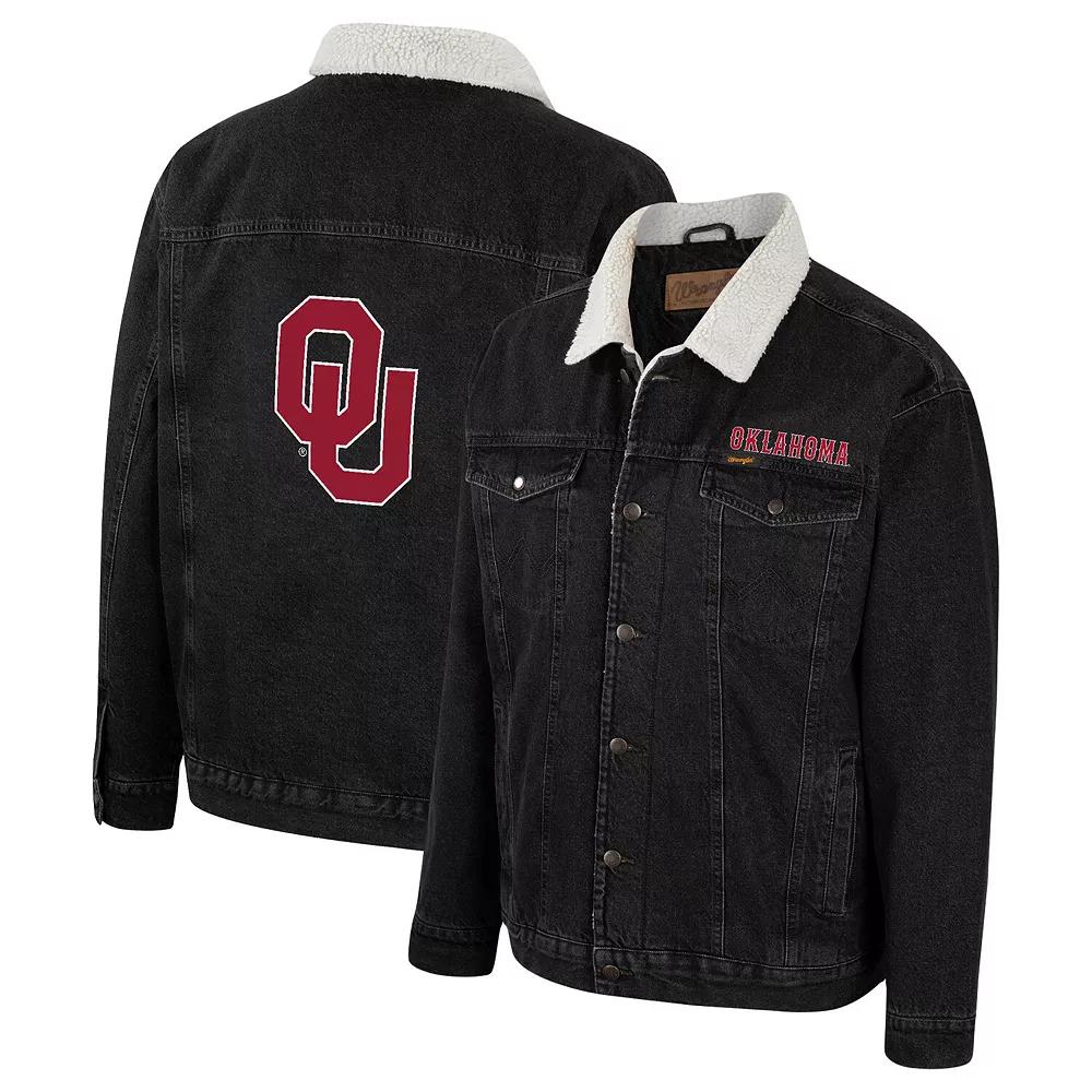 Men's Colosseum x Wrangler Charcoal Nebraska Huskers Western Button-Up Denim Jacket, Size: Large Product Image