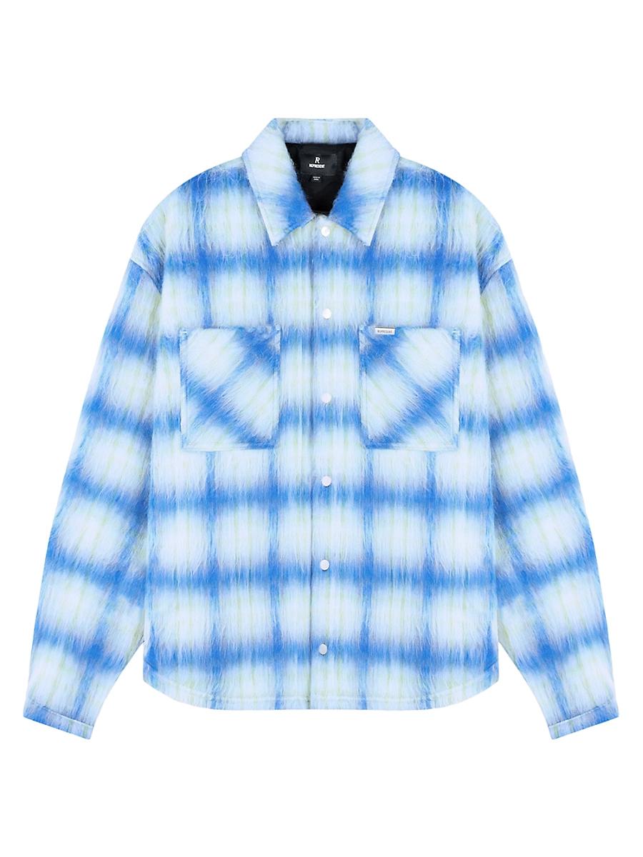 Mens Textured Plaid Overshirt Product Image