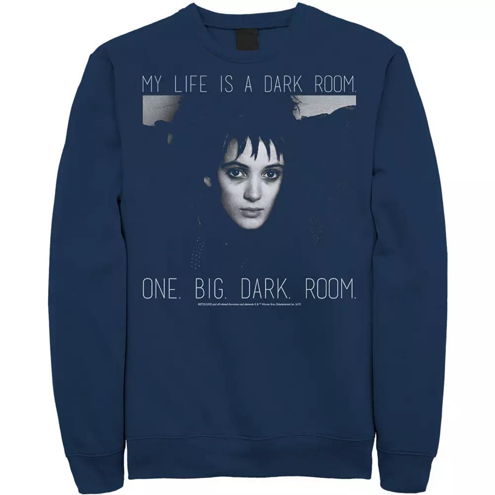 Men's Beetlejuice Lydias Dark Room Black And White Sweatshirt,  Product Image