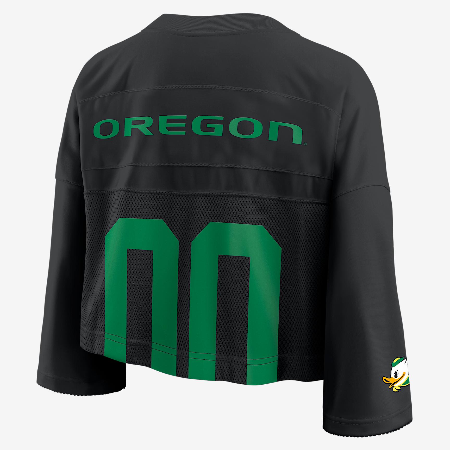 Oregon Jersey Nike Women's Dri-FIT College Cropped Top Product Image