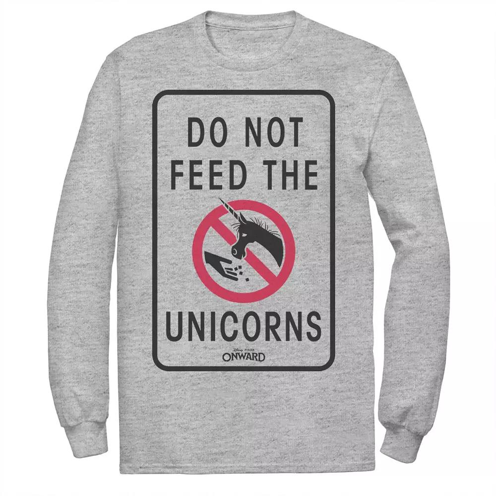 Men's Disney/Pixar Onward Do Not Feed The Unicorns Sign Tee,  Product Image