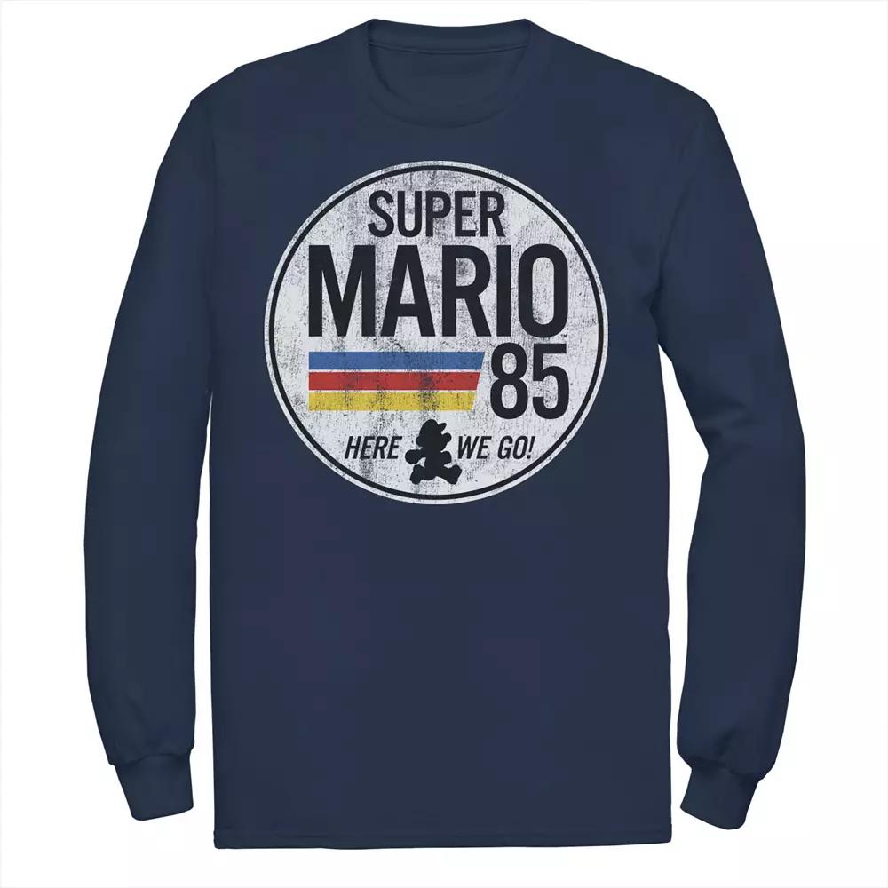 Men's Nintendo Super Mario Here We Go '85 Retro Vintage Tee,  Product Image