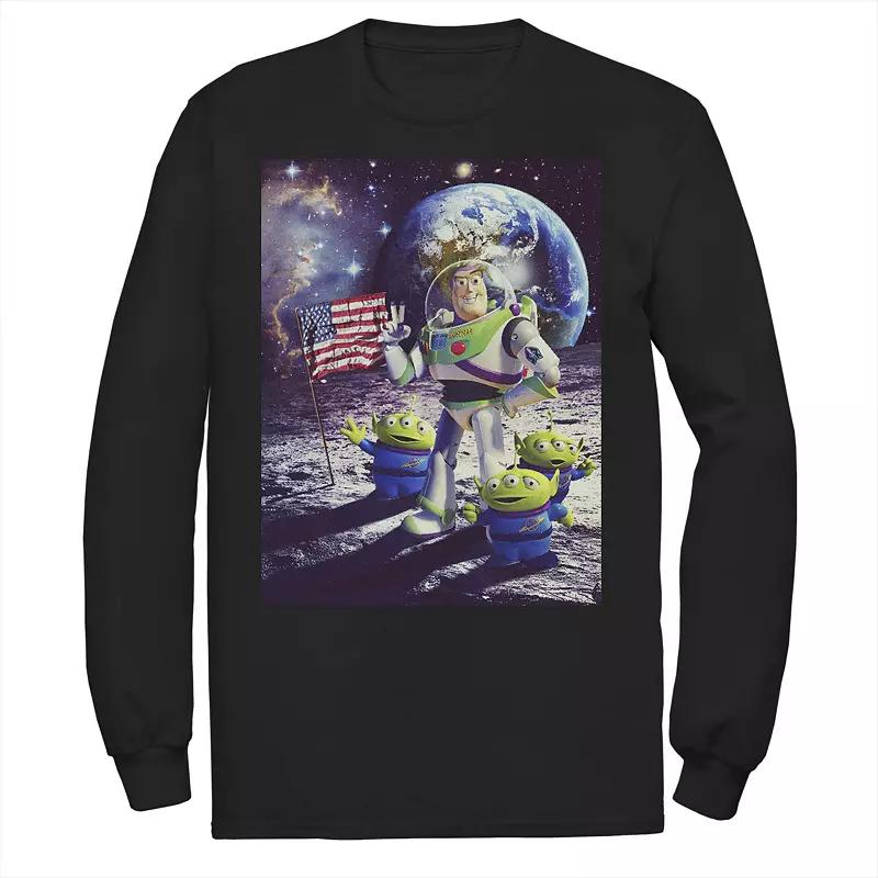 Men's Disney Pixar Toy Story Buzz and Aliens On The Moon Photo Tee,  Product Image