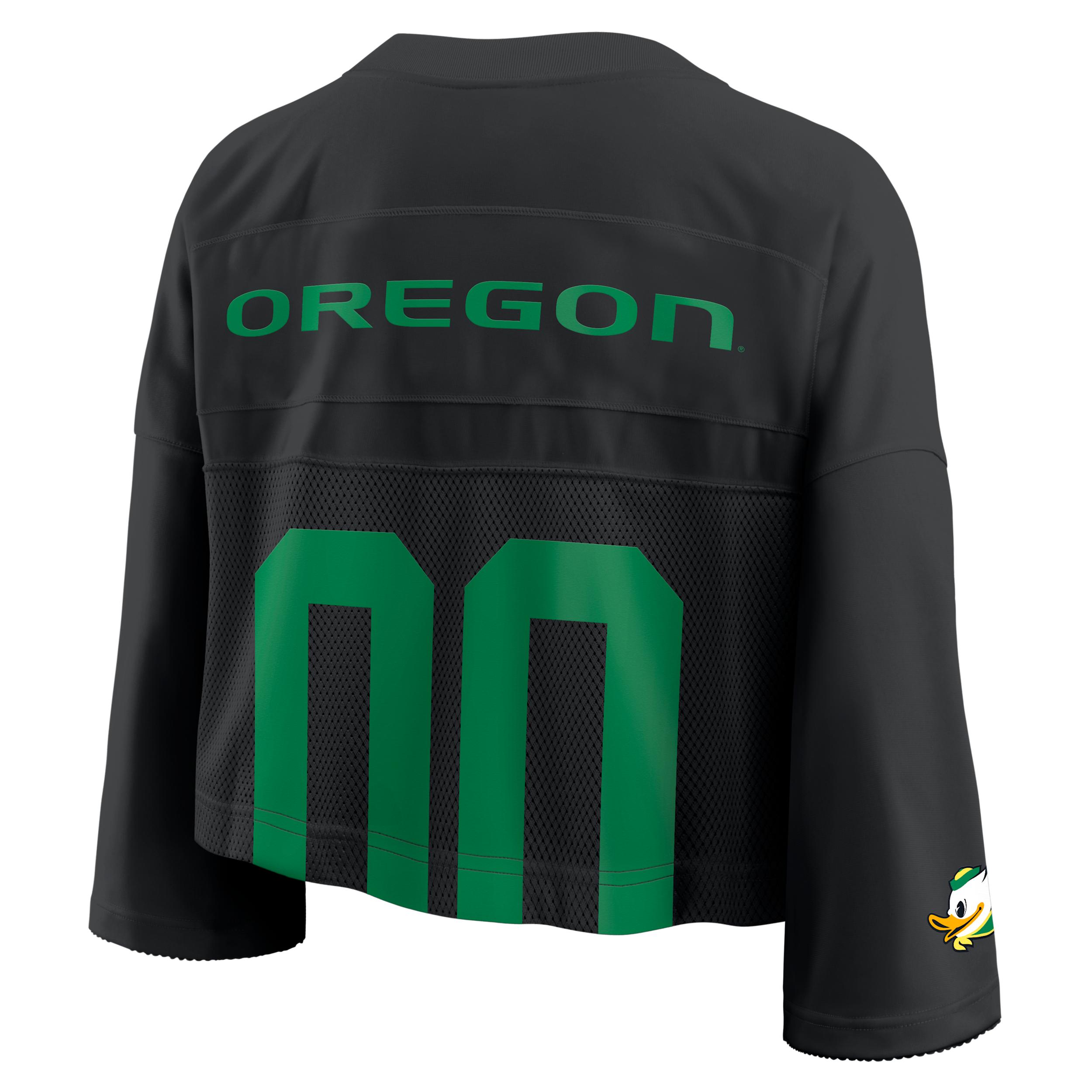 Oregon Jersey Nike Women's Dri-FIT College Cropped Top Product Image