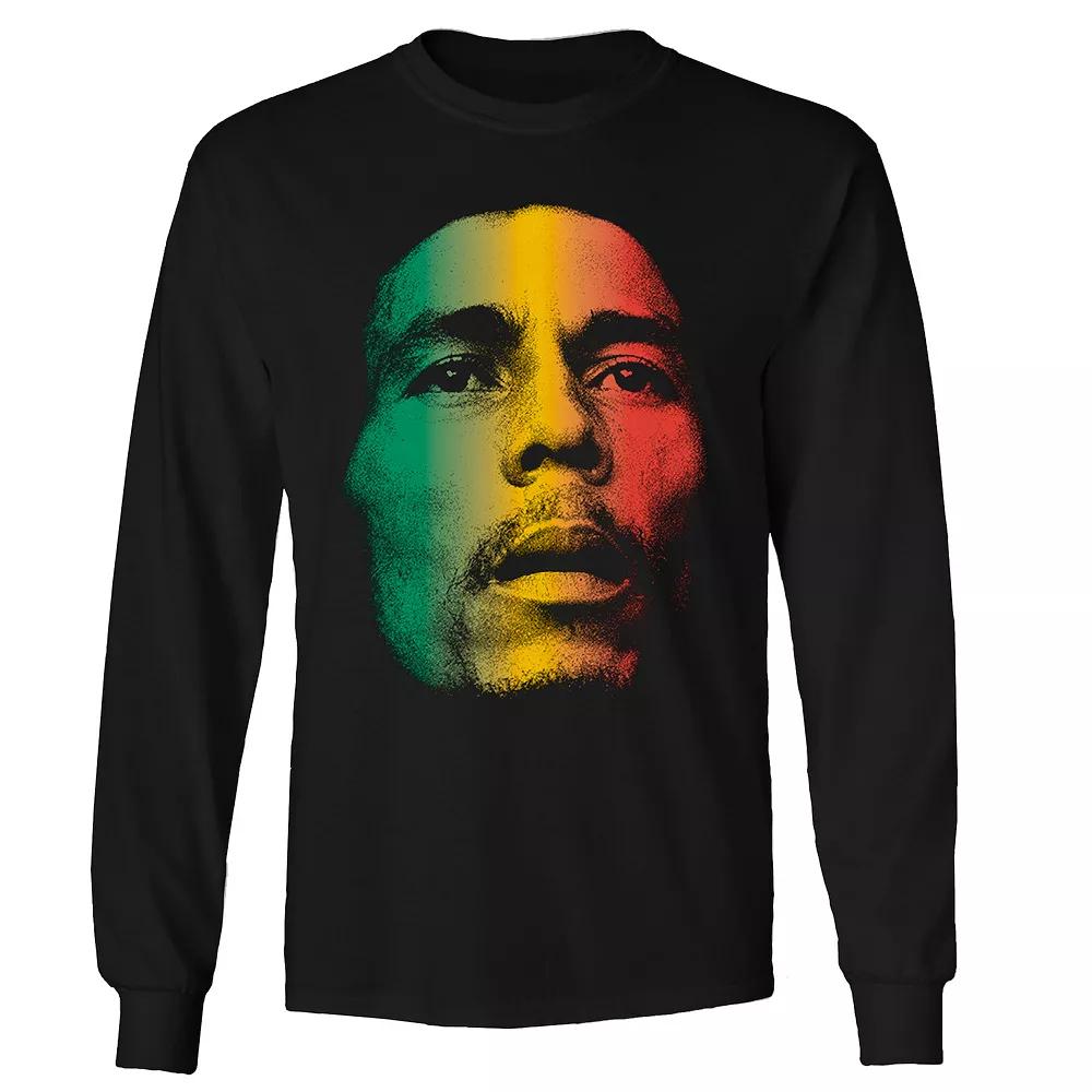 Men's Bob Marley Face Long Sleeve Tee,  Product Image