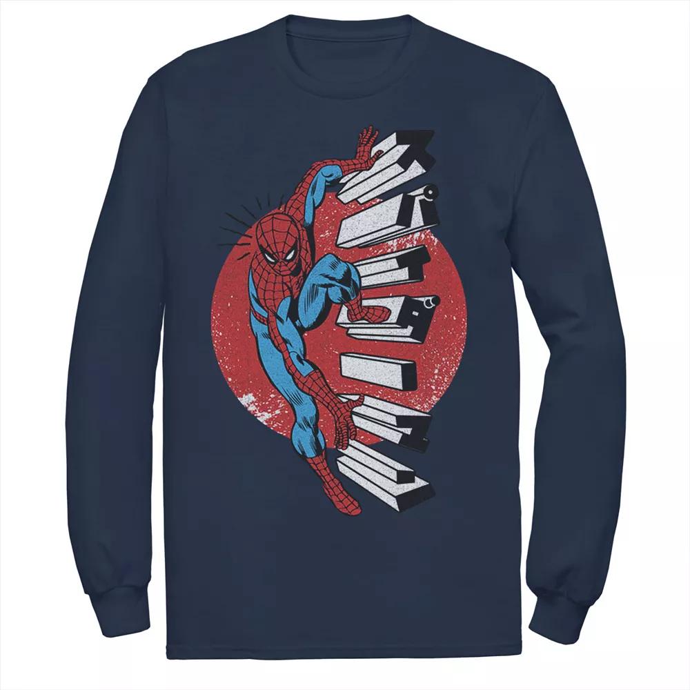 Men's Marvel Spider-Man Kanji Climbing Stairs Tee,  Product Image