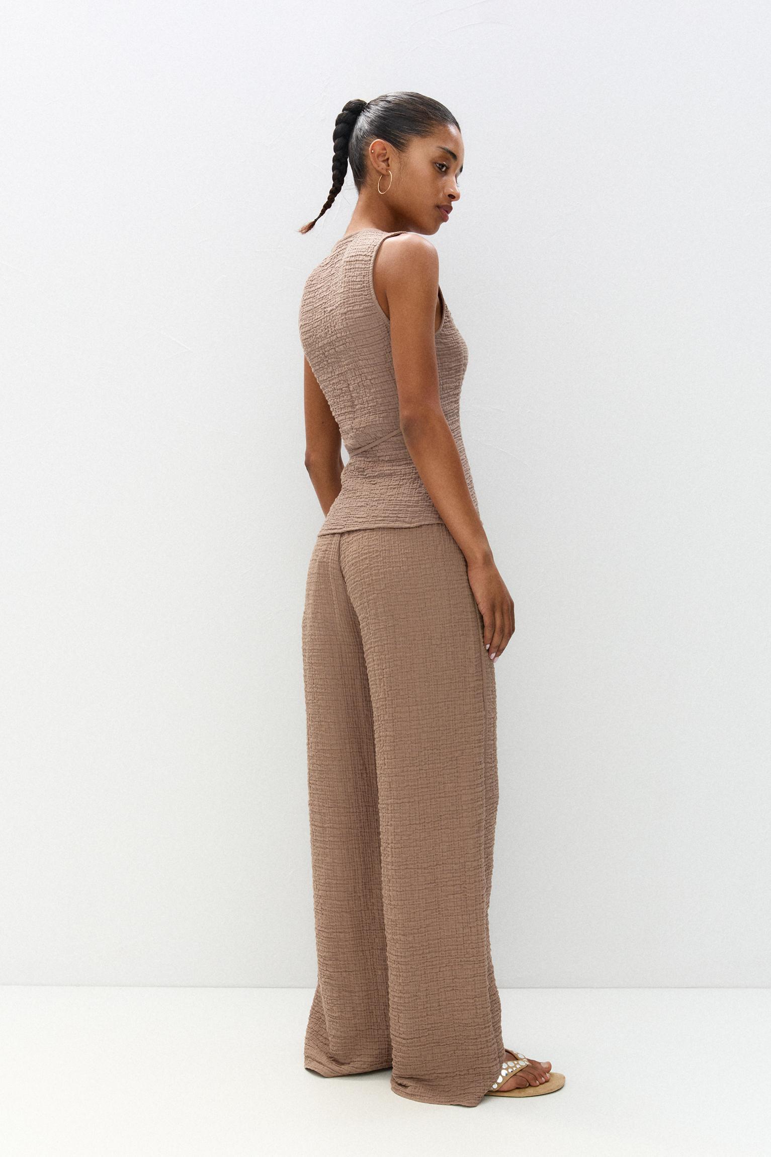 Rustic creased-effect top Product Image