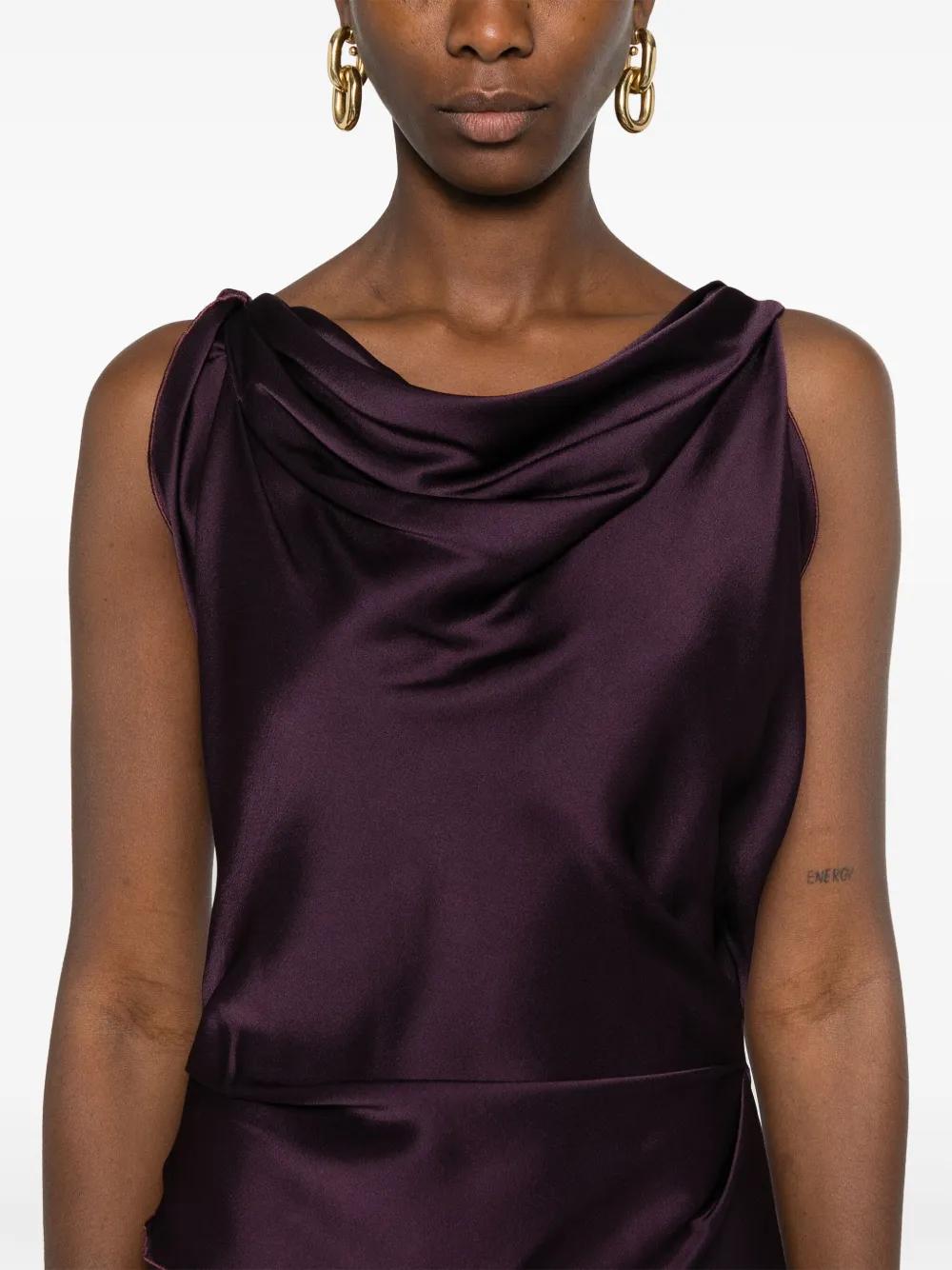 asymmetric draped maxi dress Product Image