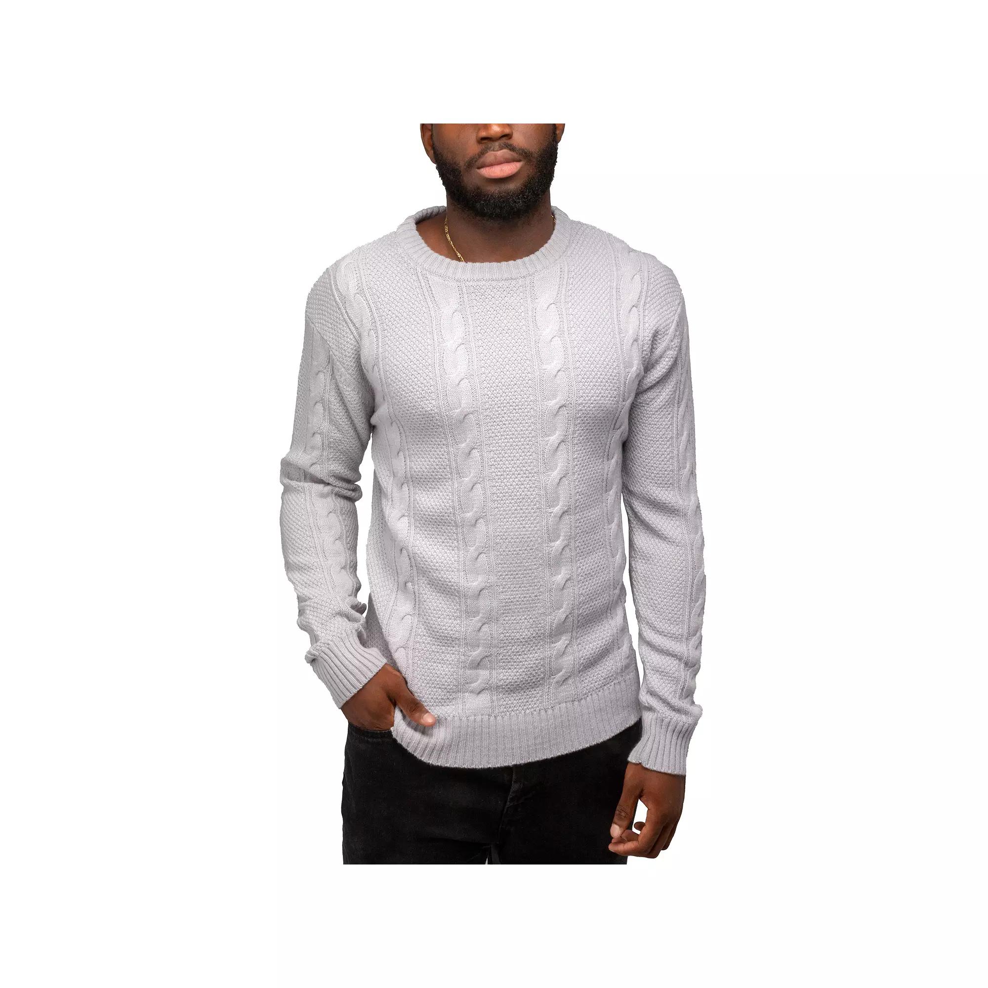 Men's Xray Regular-Fit Cable-Knit Sweater, Size: 3XL, Purple Hint Product Image