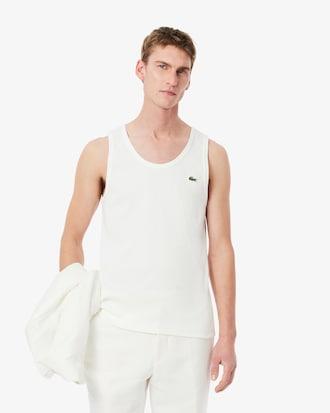 Slim Fit Ribbed Cotton Tank Top Product Image