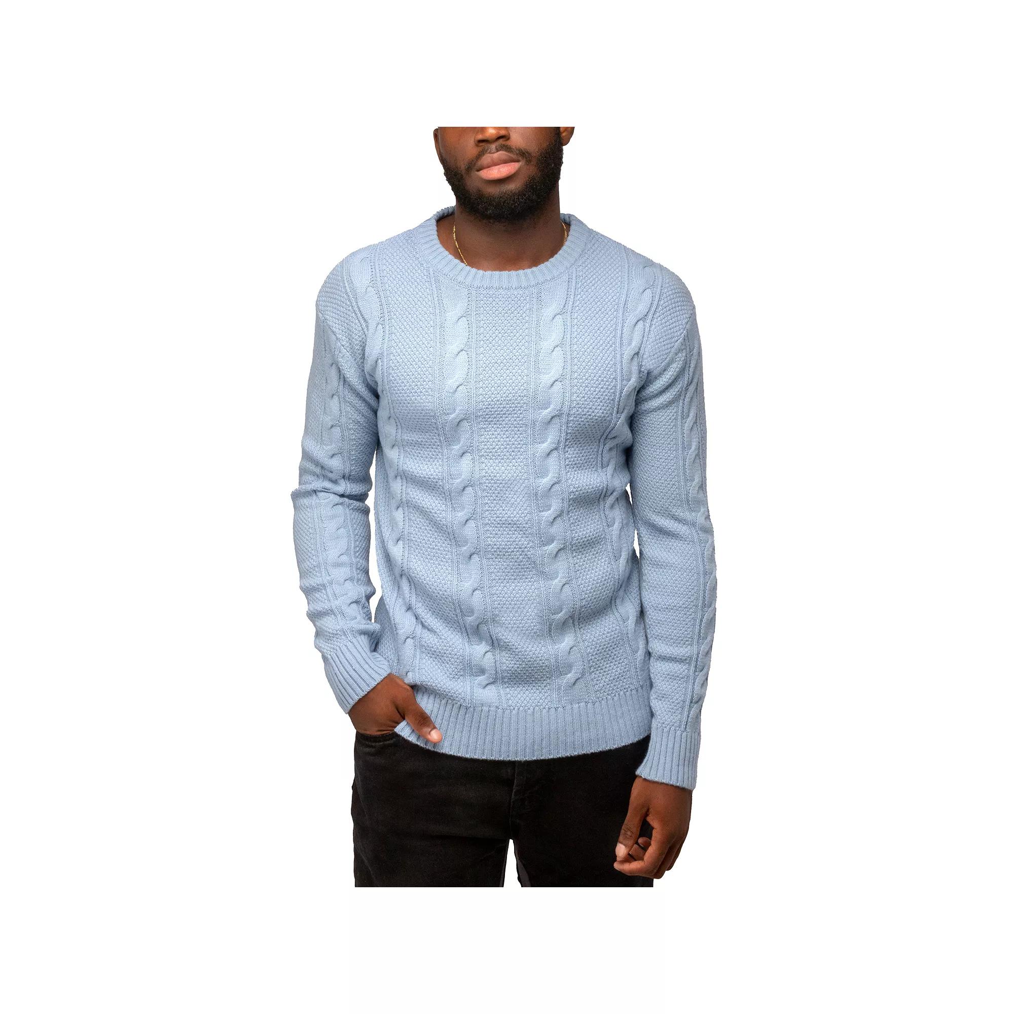 Men's Xray Regular-Fit Cable-Knit Sweater, Size: 3XL, Purple Hint Product Image