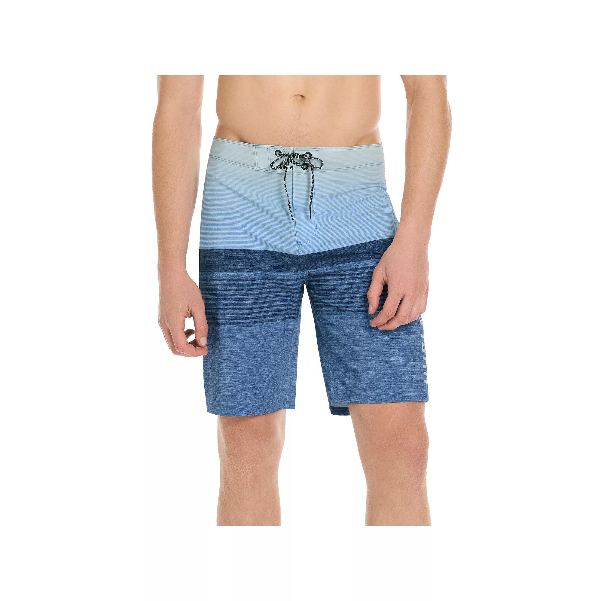 Men's Hurley 9.5" Striped Boardshorts, Size: 34, Aquafier Product Image