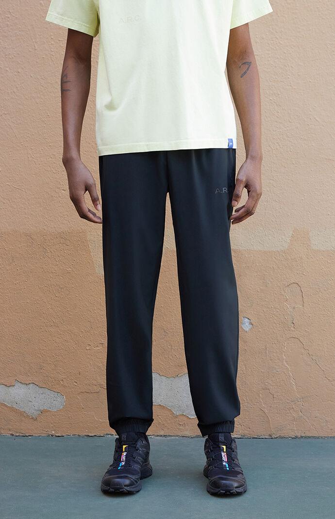 Active Black Nylon Jogger Sweatpants Product Image