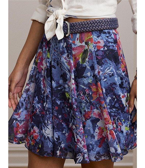 Lauren Ralph Lauren Crinkle Georgette Printed Mini Skirt Product Image